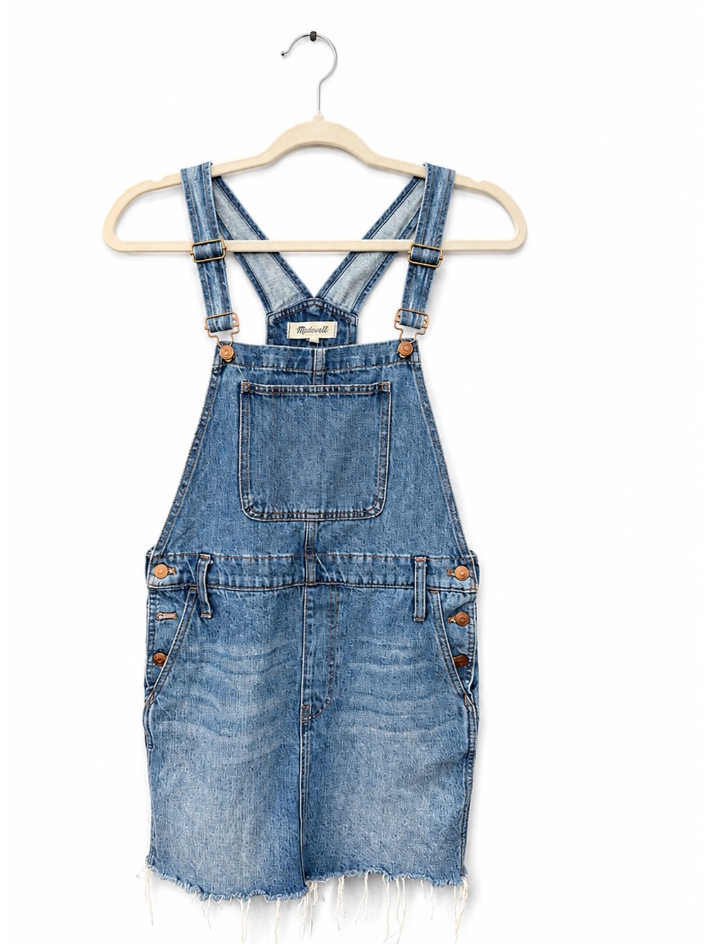 Madewell Denim Overall Dress Blue Jean Short Overall Skirt Dress Cotton country